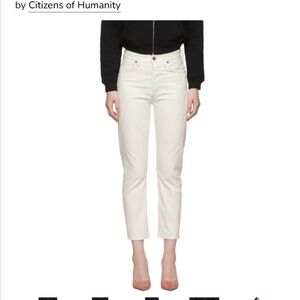 Citizens Of Humanity Off-White Button-Fly Jeans